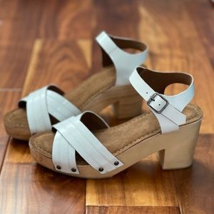 White wooden heel from urban outfitters